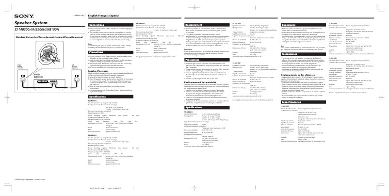 Image de la première page du manuel de l'appareil SS-MB200H