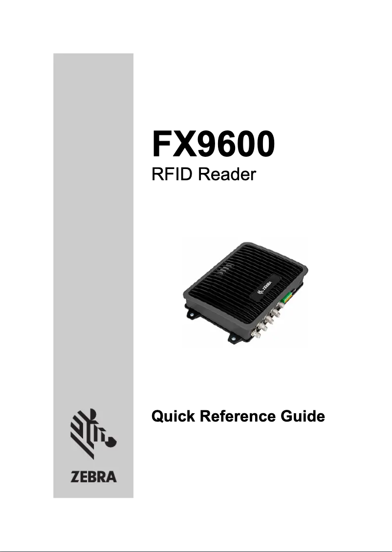 Page 1 de la notice Manuel utilisateur Zebra FX9600