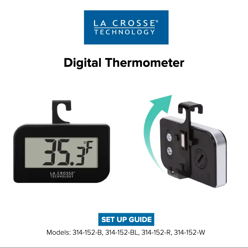 Page n°1 - Manuel utilisateur La Crosse Technology 314-152-BL