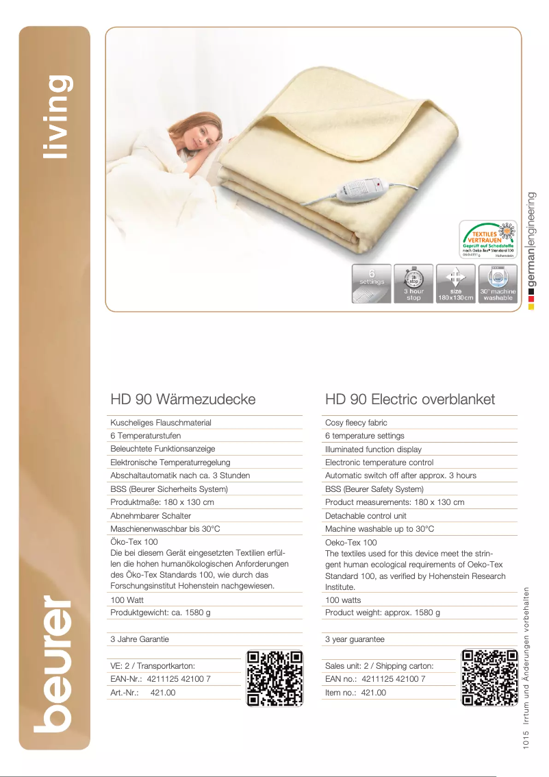 Image de la première page du manuel de l'appareil HD 90