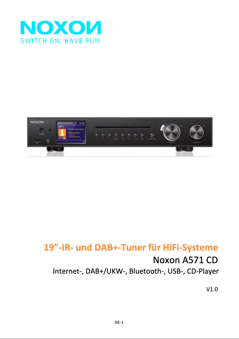 Page 1 de la notice Manuel utilisateur Noxon A 571 CD