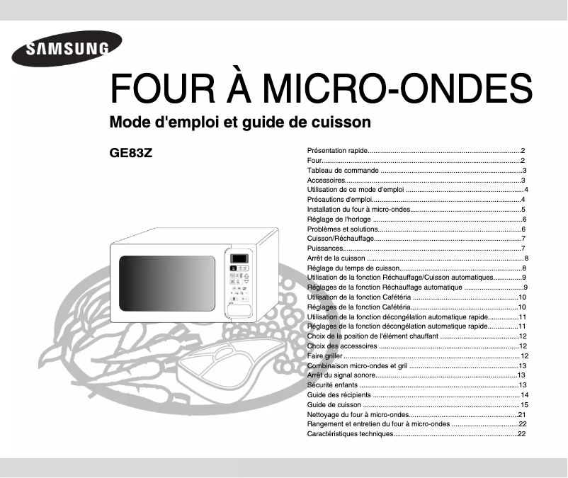 Imagen de la primera página del manual del dispositivo GE83Z