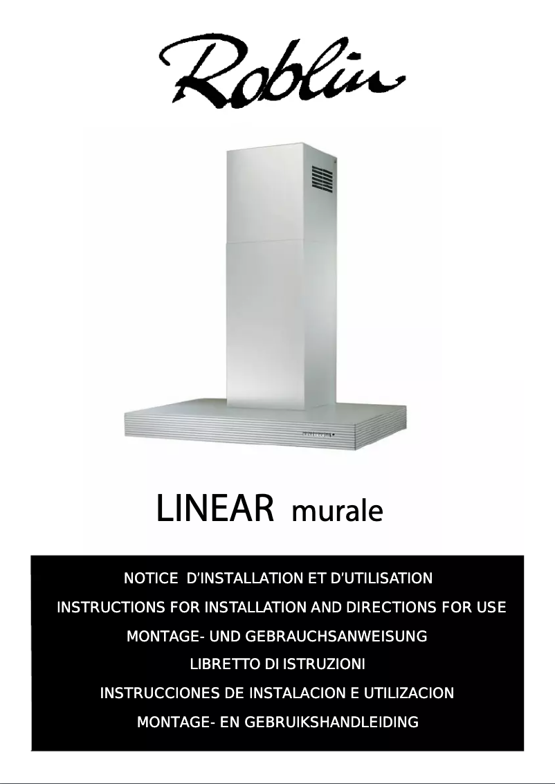Page 1 de la notice Manuel utilisateur Roblin Linear Murale 900