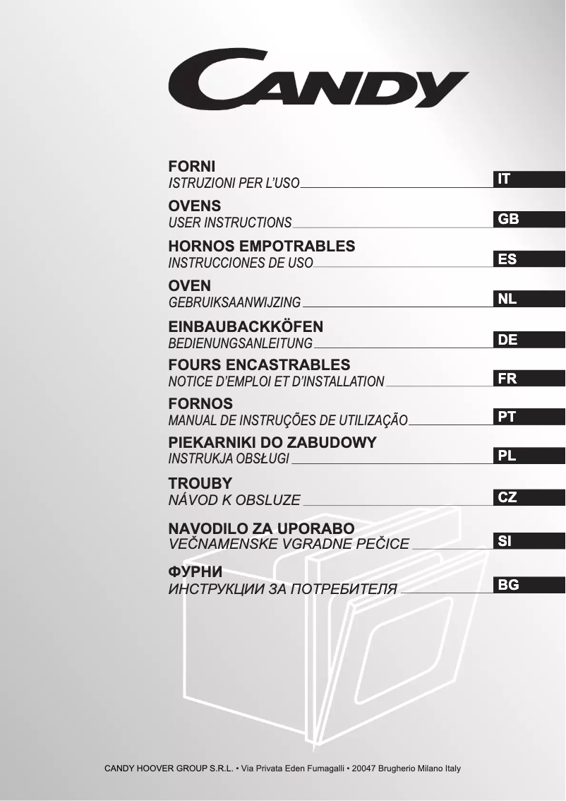 Page n°1 - Manuel utilisateur Candy FCS 602 X/E