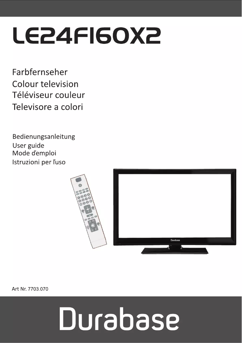 Page 1 de la notice Manuel utilisateur Durabase LE24F160X2