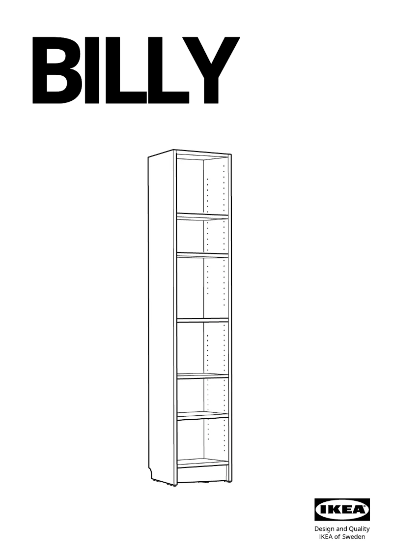 Page 1 de la notice Manuel utilisateur Ikea BILLY 204.927.75