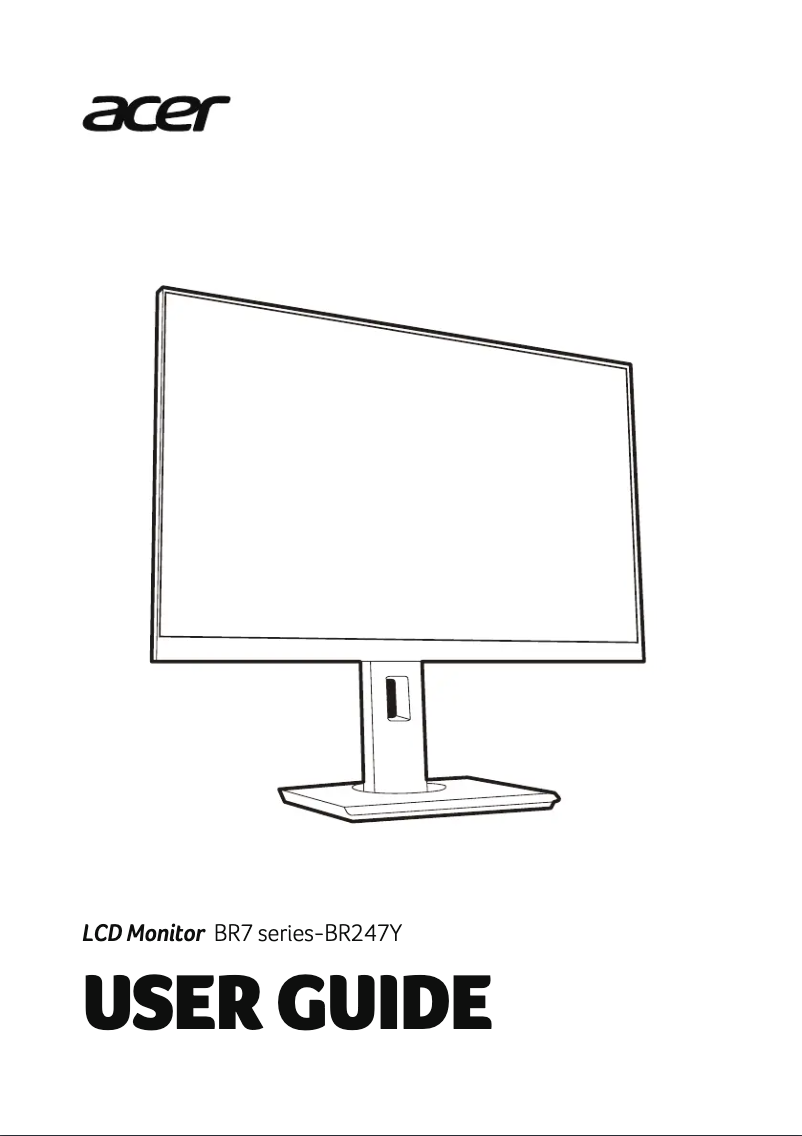 Page n°1 - Guide de démarrage rapide Acer BR247Y