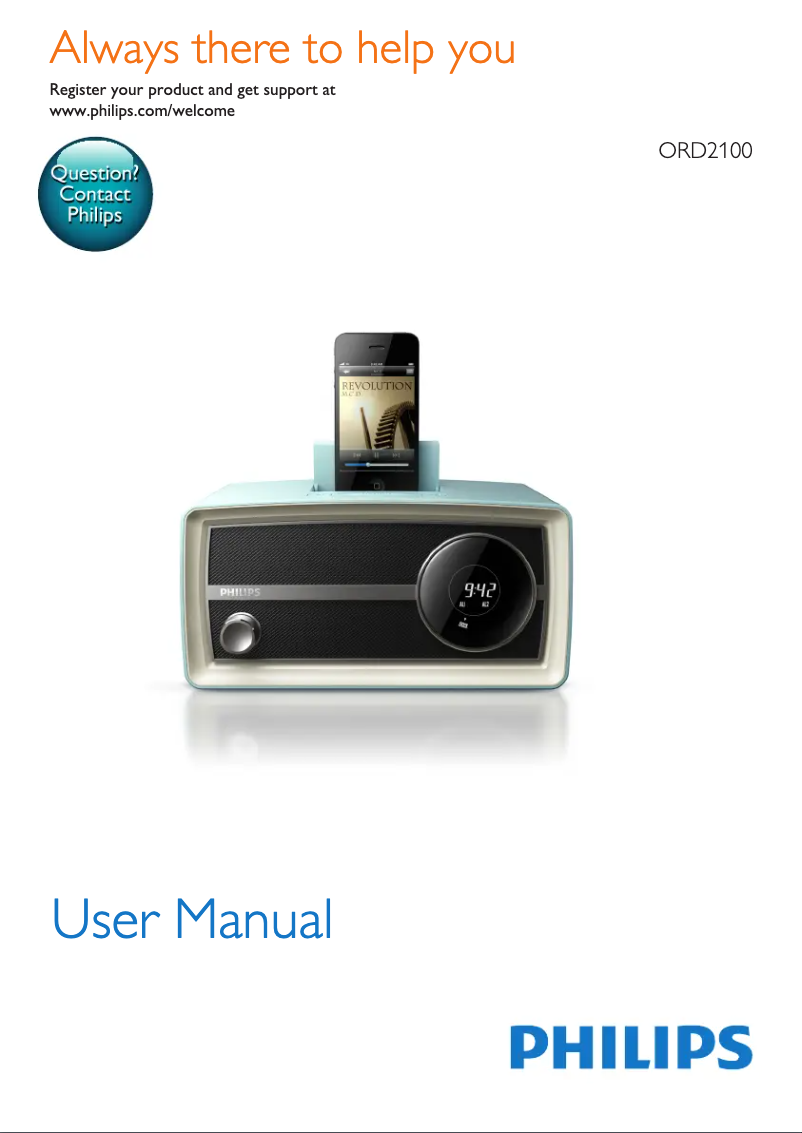 Página 1 del manual Manual de usuario Philips ORD2100C