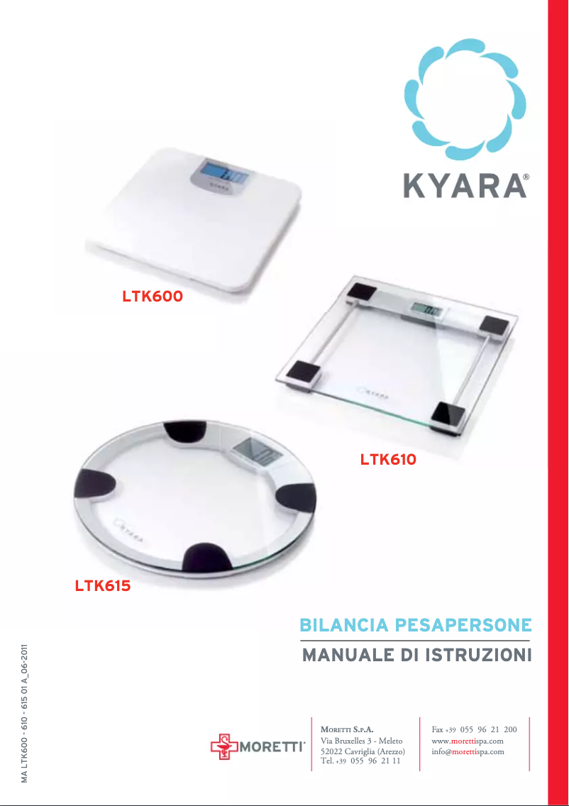 Page n°1 - Manuel utilisateur Kyara LTK600