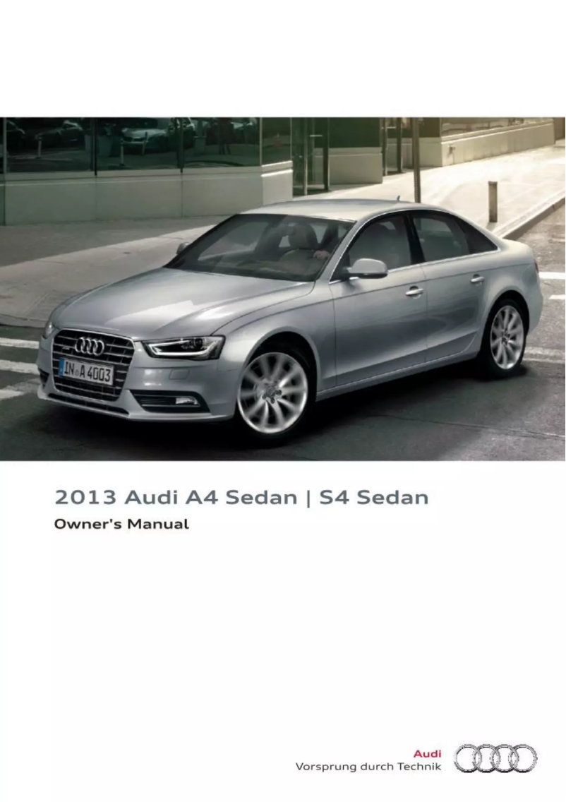 Page 1 de la notice Manuel utilisateur Audi S4 Sedan (2013)