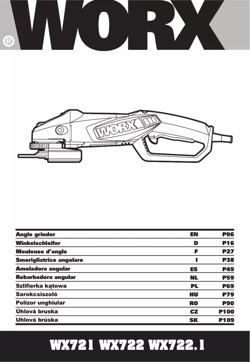 Page n°1 - Manuel utilisateur Worx WX721