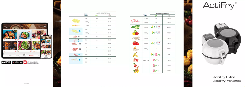 Image de la première page du manuel de l'appareil Actifry Advanced