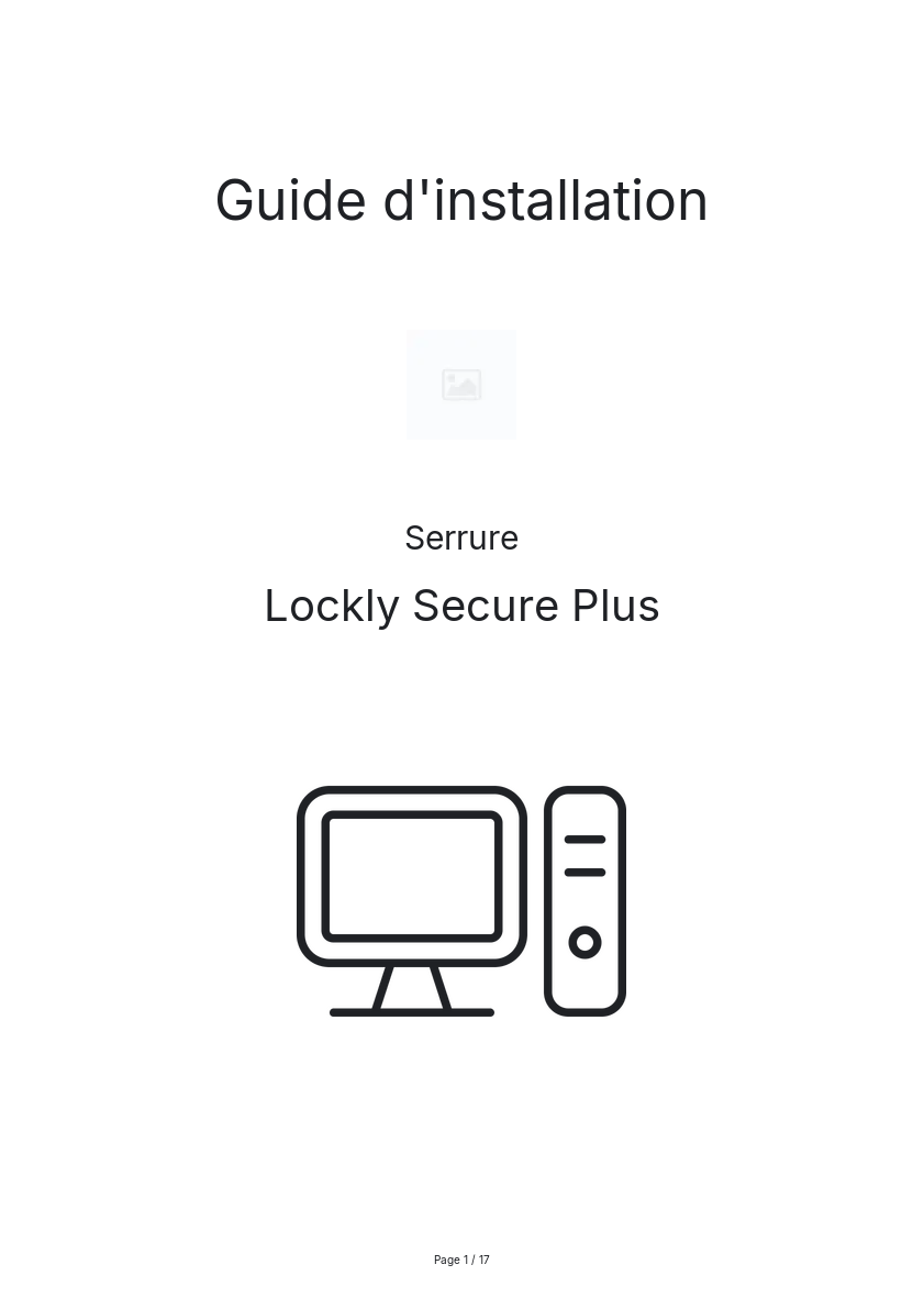 Page n°1 - Guide d'installation Lockly Secure Plus