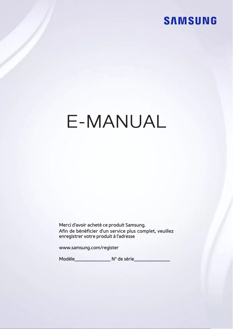 Page 1 de la notice Manuel utilisateur Samsung UA32J4303BK