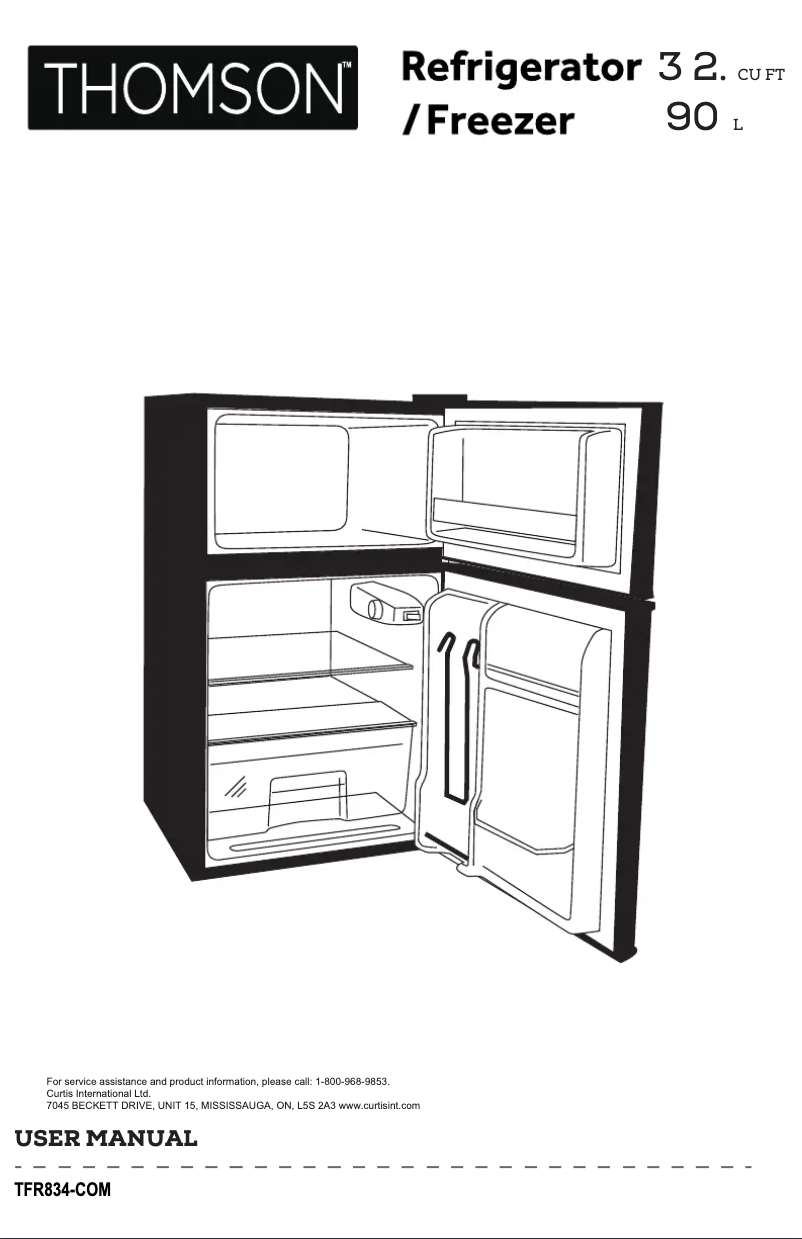 Page n°1 - Manuel utilisateur Thomson TFR834-COM