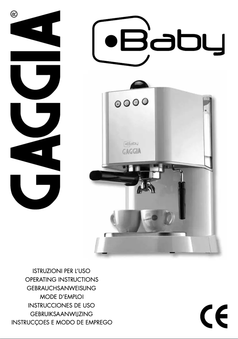 Page 1 de la notice Manuel utilisateur Gaggia RI9301