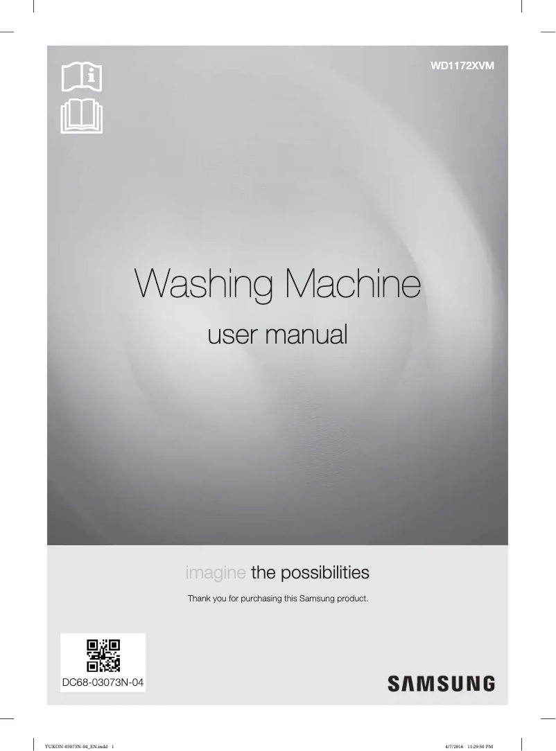 Page n°1 - Manuel utilisateur Samsung WD1172XVM