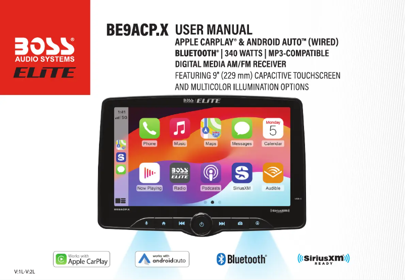 Page 1 de la notice Manuel utilisateur Boss Elite BE9ACP.X