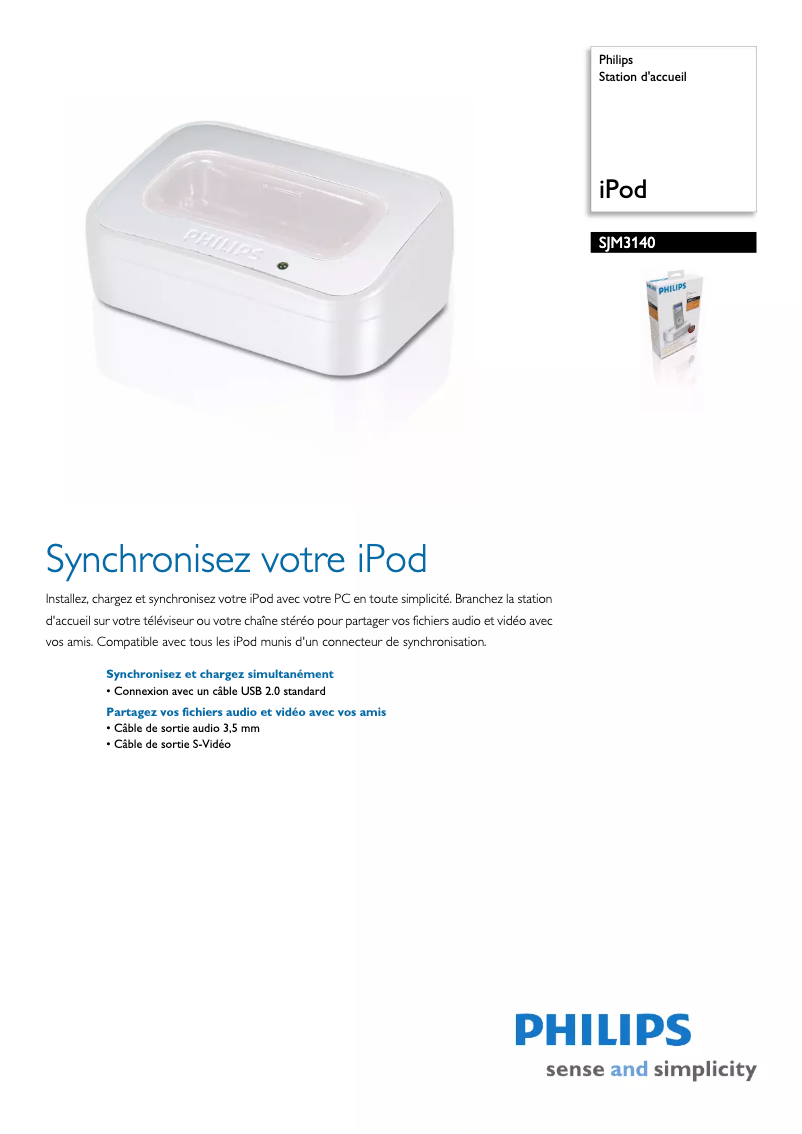 Image de la première page du manuel de l'appareil SJM3140