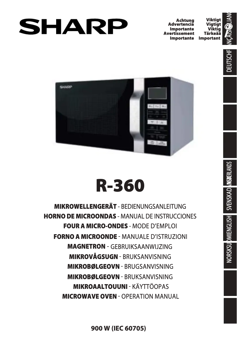 Image de la première page du manuel de l'appareil R-360SLM