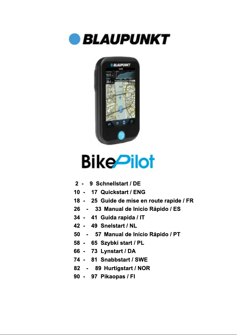 Página 1 del manual Manual de usuario Blaupunkt BikePilot