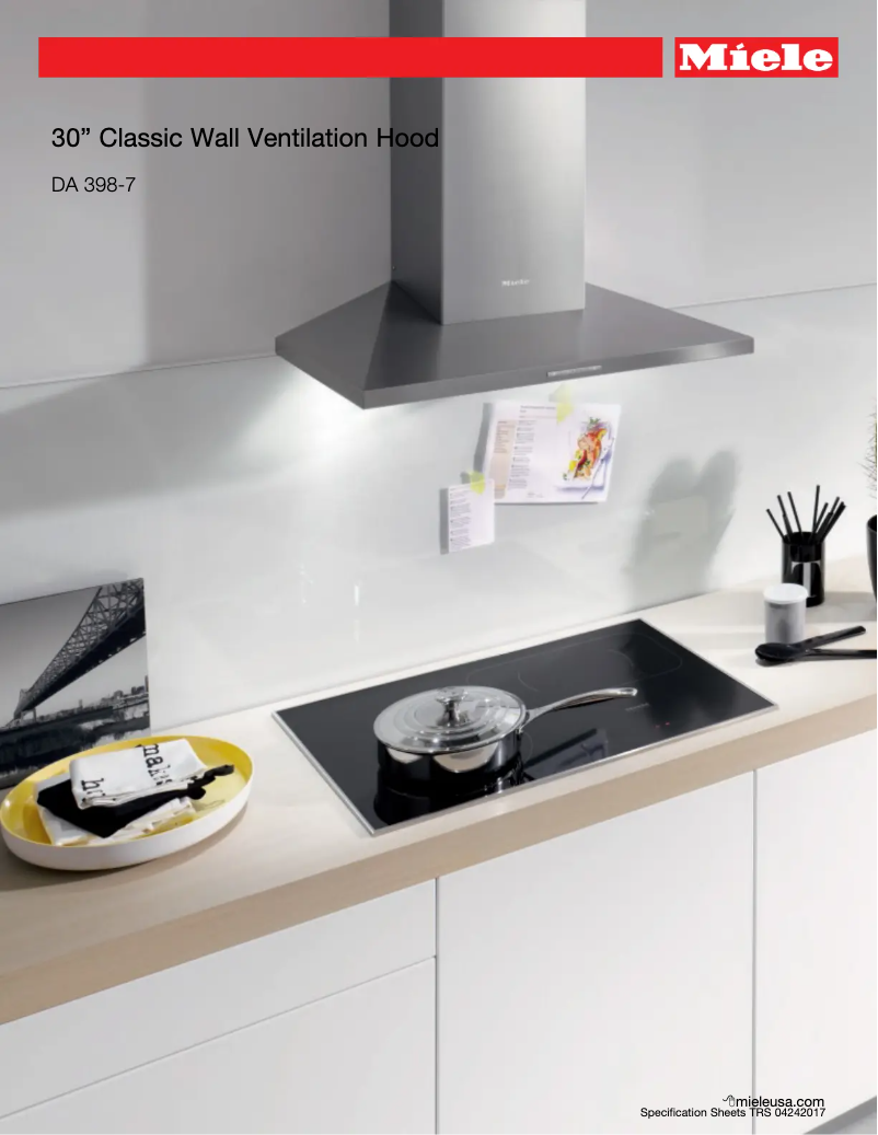 Page 1 de la notice Fiche technique Miele DA 398-7 Classic