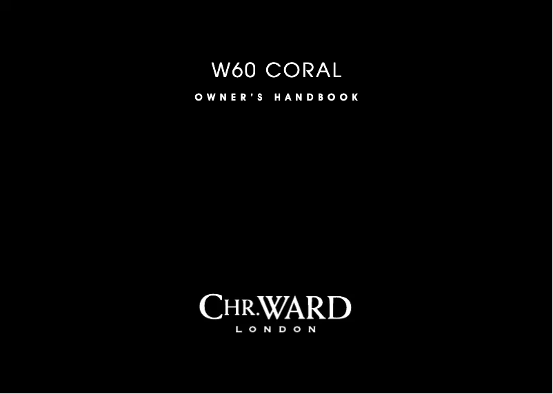 Page 1 de la notice Manuel utilisateur Christopher Ward W60 Coral