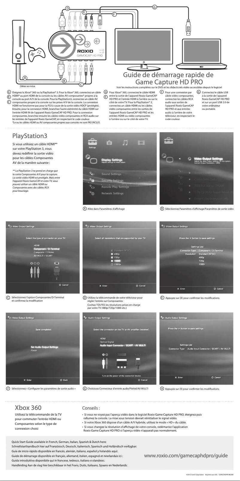 Image de la première page du manuel de l'appareil Game Capture HD Pro