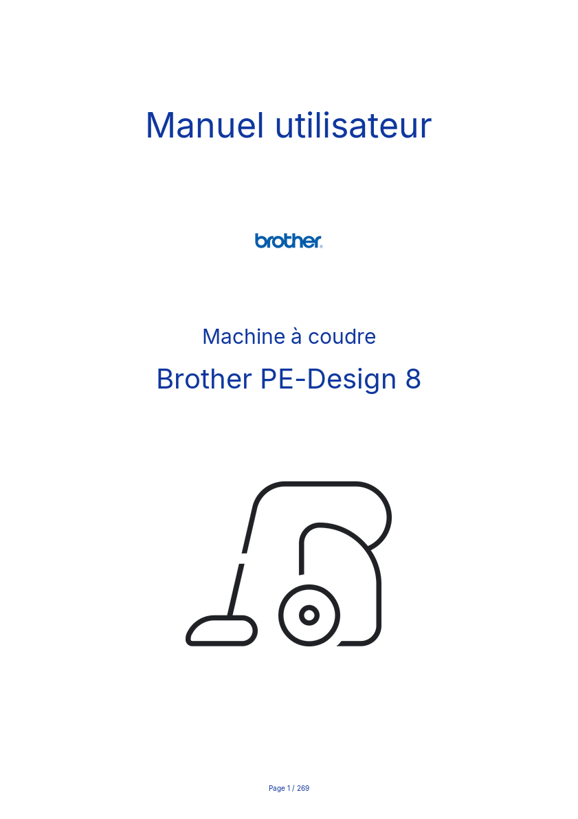 Image de la première page du manuel de l'appareil PE-Design 8