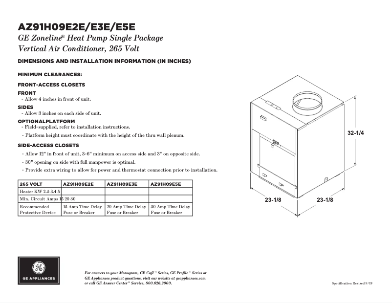 Image de la première page du manuel de l'appareil AZ91H09E3E