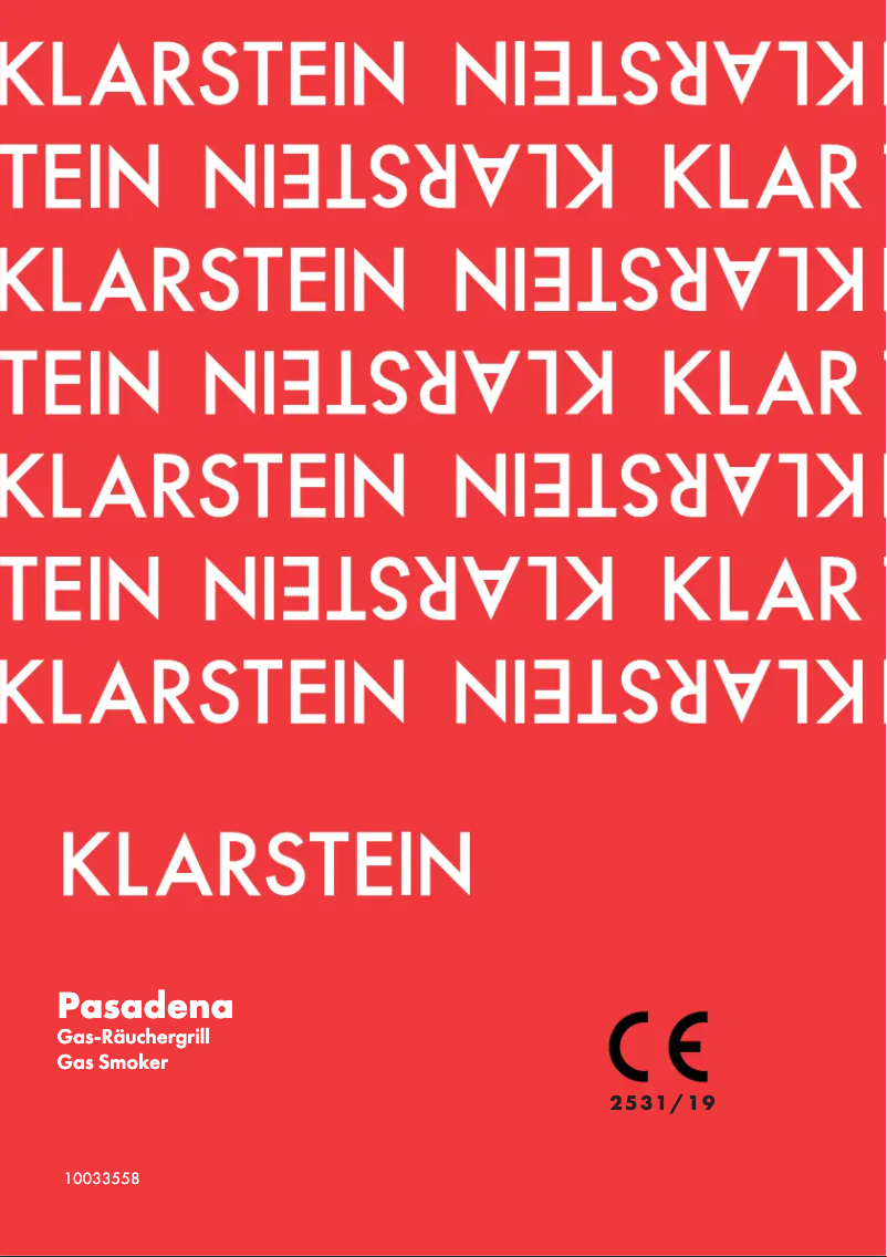 Page 1 de la notice Manuel utilisateur Klarstein Pasadena 10033558