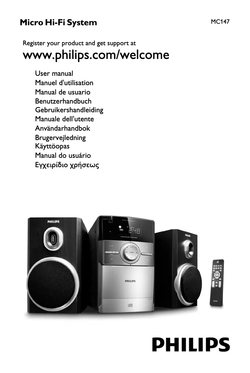 Page 1 de la notice Manuel utilisateur Philips MC147