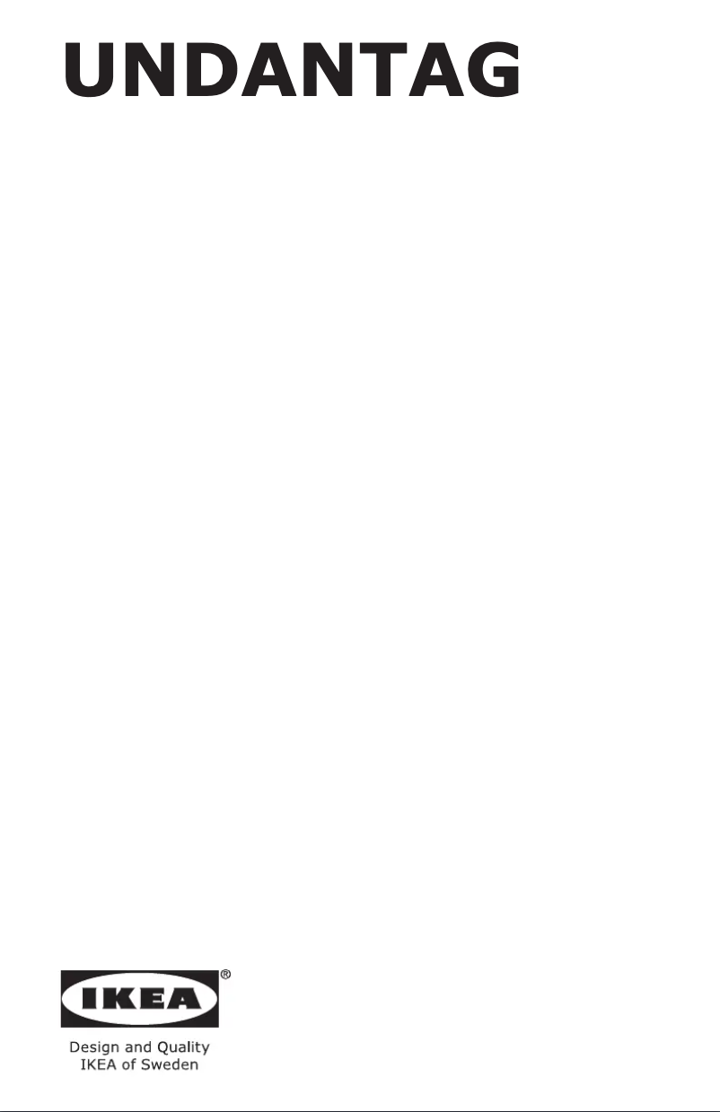 Image de la première page du manuel de l'appareil UNDANTAG 104.621.37