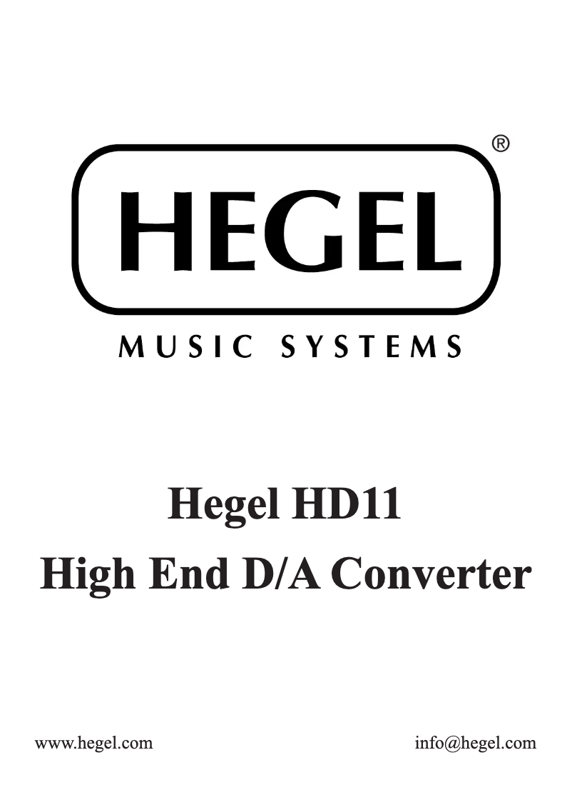 Image de la première page du manuel de l'appareil HD11