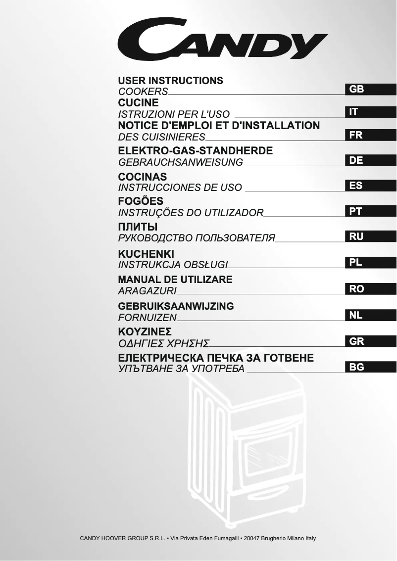 Page 1 de la notice Manuel utilisateur Candy CCM5503W