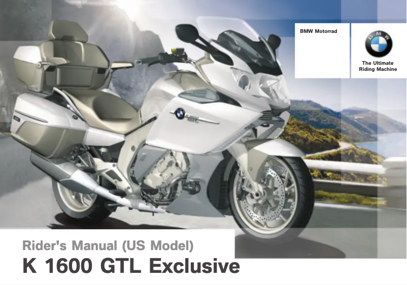 Page 1 de la notice Manuel utilisateur BMW K 1600 GTL Exclusive (2013)