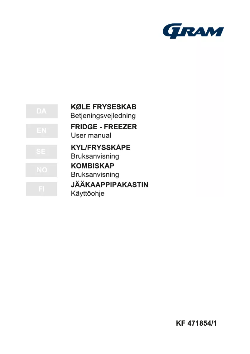 Image de la première page du manuel de l'appareil KF 471854/1
