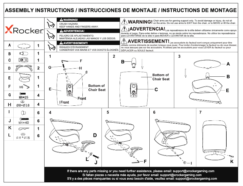 Page 1 de la notice Manuel utilisateur X Rocker Torque RGB 2.1