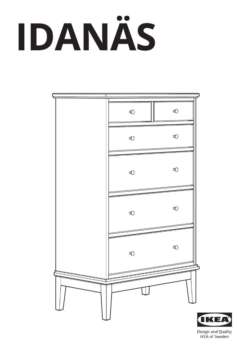 Page 1 de la notice Manuel utilisateur Ikea IDANÄS 405.762.98
