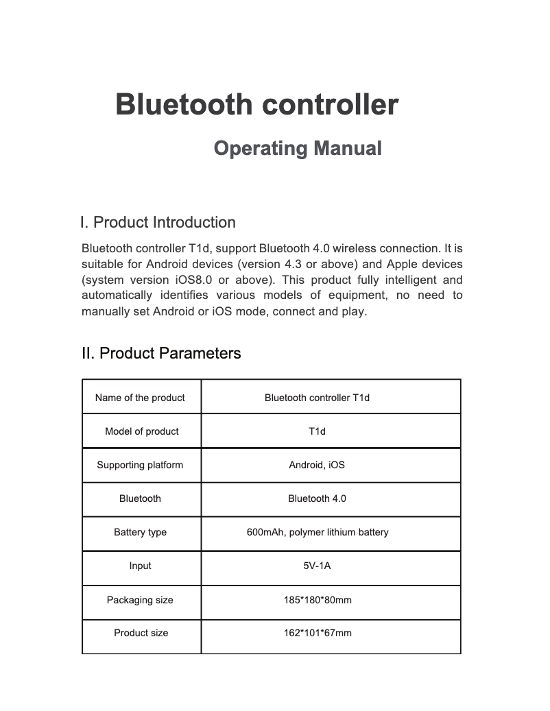 Page 1 de la notice Manuel utilisateur DJI Tello GameSir T1d
