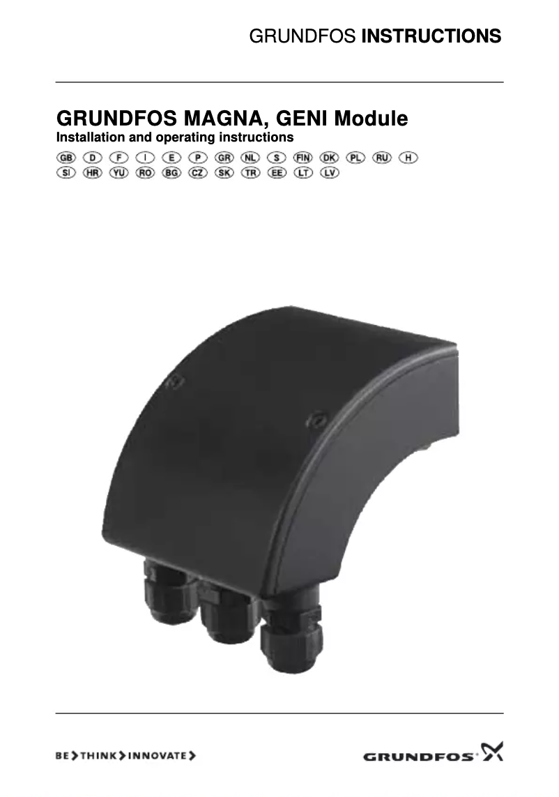 Page n°1 - Guide d'installation Grundfos MAGNA1