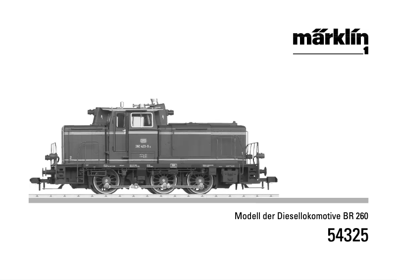 Image de la première page du manuel de l'appareil 54325 BR 260 DB Diesel