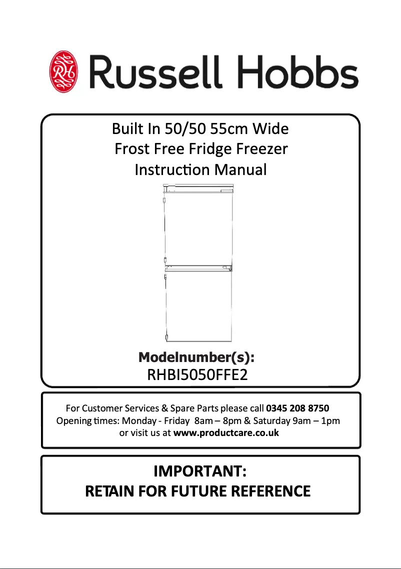 Page 1 de la notice Manuel utilisateur Russell Hobbs RHBI5050FFE2