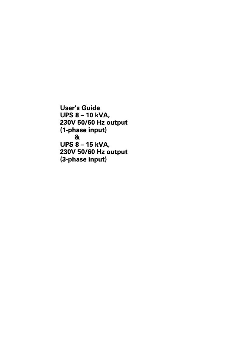 Page n°1 - Manuel utilisateur Eaton Powerware 9155-10-S-25-64x9Ah