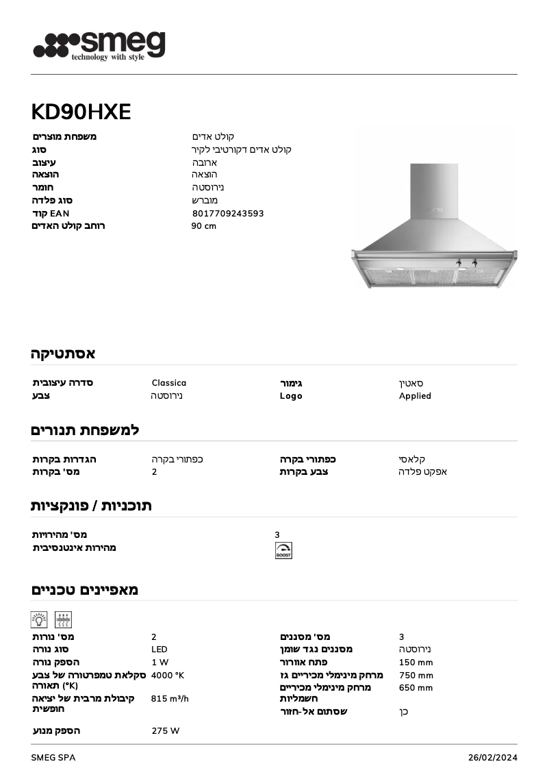 Image de la première page du manuel de l'appareil KD90HXE