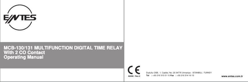 Página 1 del manual Manual de usuario ENTES MCB-131