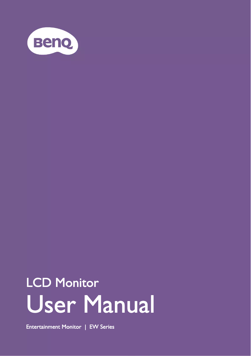 Page 1 de la notice Manuel utilisateur BenQ EW2780