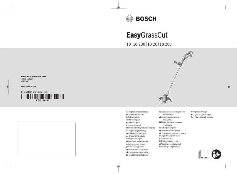 Página 1 del manual Manual de usuario Bosch EasyGrassCut 18-260