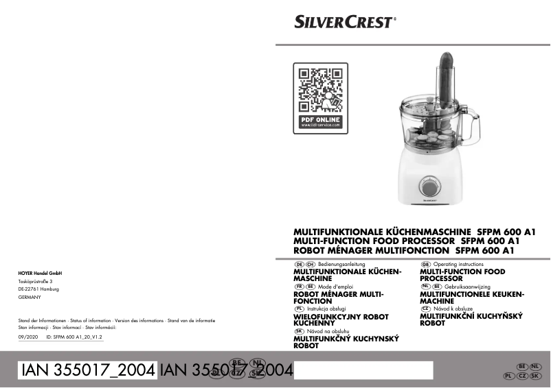 Image de la première page du manuel de l'appareil SKMM 1000 A2