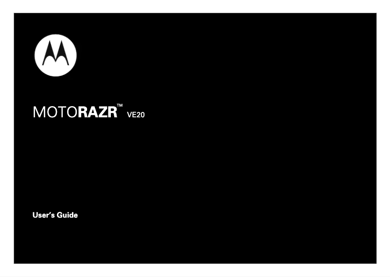 Página 1 del manual Manual de usuario Motorola RAZR VE20